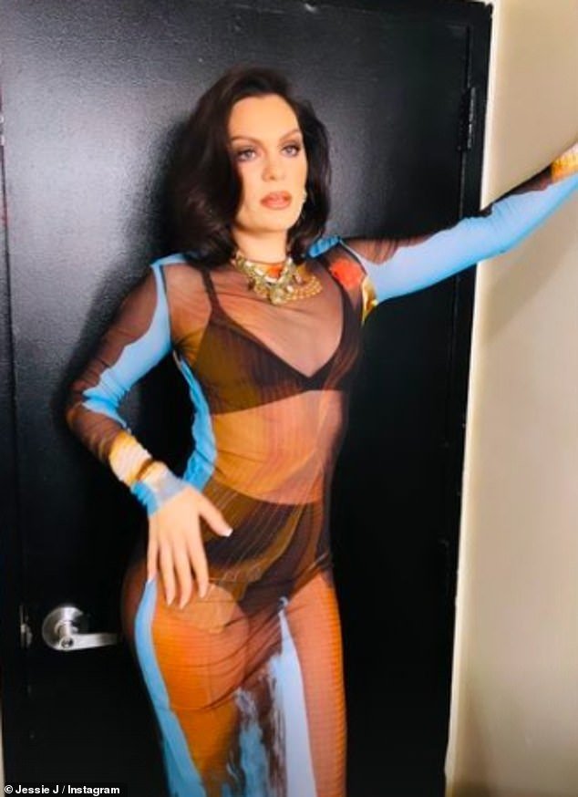 Jessie J Flashes Her Incredible Figure And Peachy Bottom In A Sheer Dress And Black Lingerie In