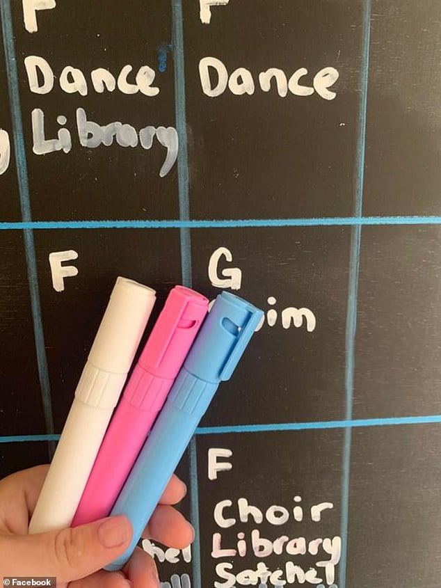 Kmart chalk pens Don't use on a blackboard Sound Health and Lasting