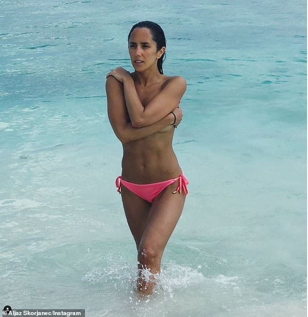 Manrara looks sensational in a TOPLESS Instagram snap posted by