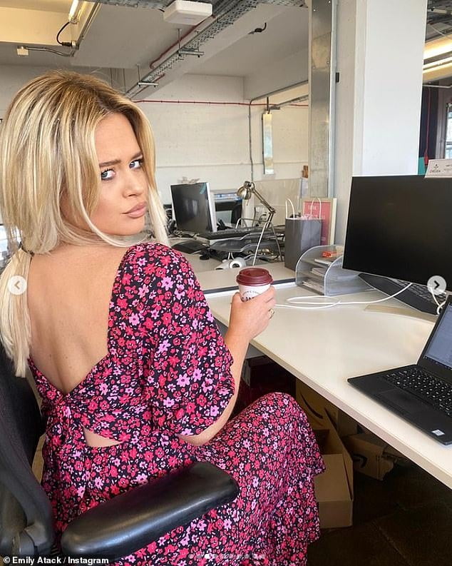 Emily Atack Puts On A Busty Display In Low Cut Floral Dress As She Celebrates Uks Eurovision