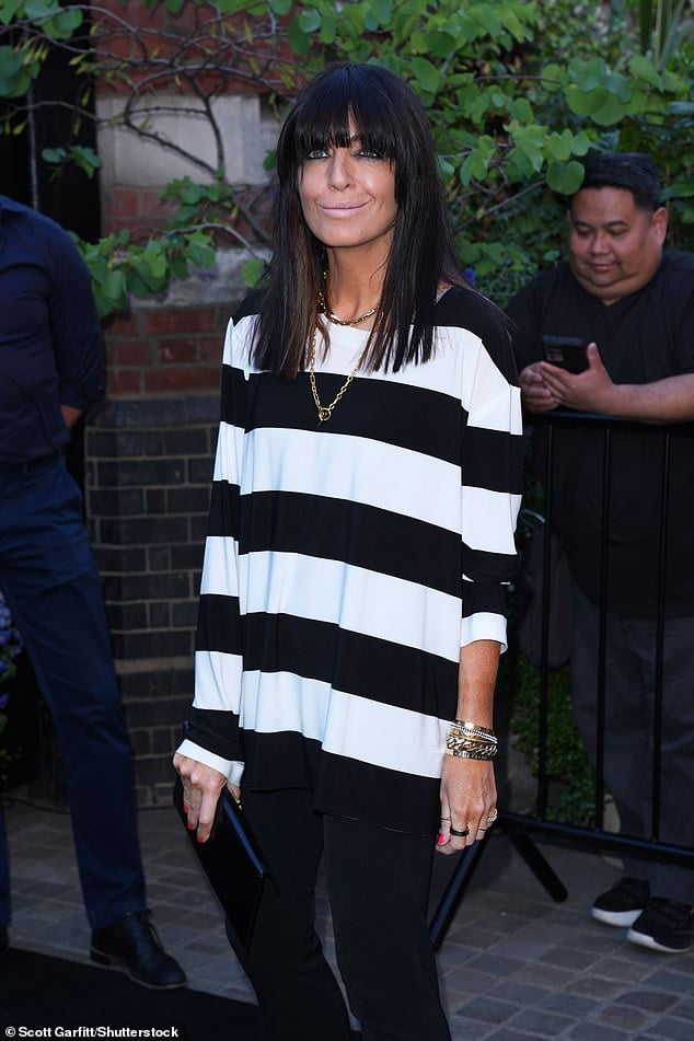 Claudia Winkleman rocks heavy eyeliner and a chunky fringe at ...