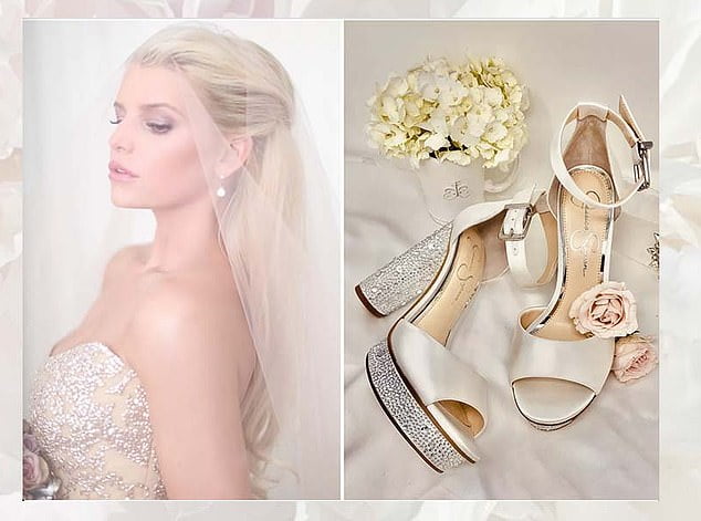 Jessica Simpson Models A Wedding Dress As She Debuts Her New Shoe Line Sound Health And 9644