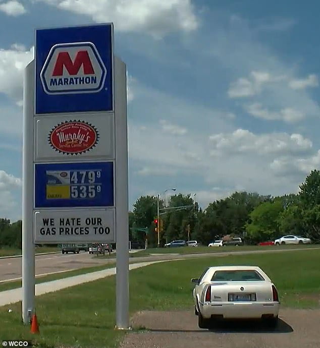 Minnesota gas station sums up frustration with Bidenflation as national