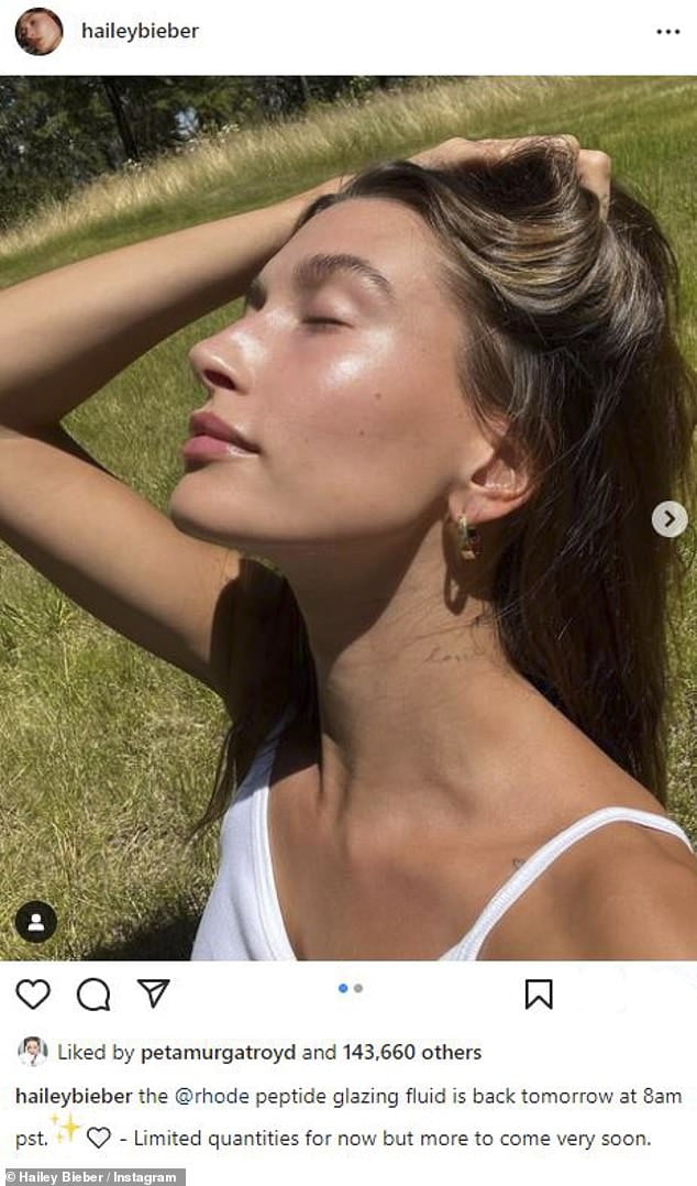 Hailey Bieber Shines In Sunny Shot Promoting Her Rhode Skincare Line Following Legal Win For