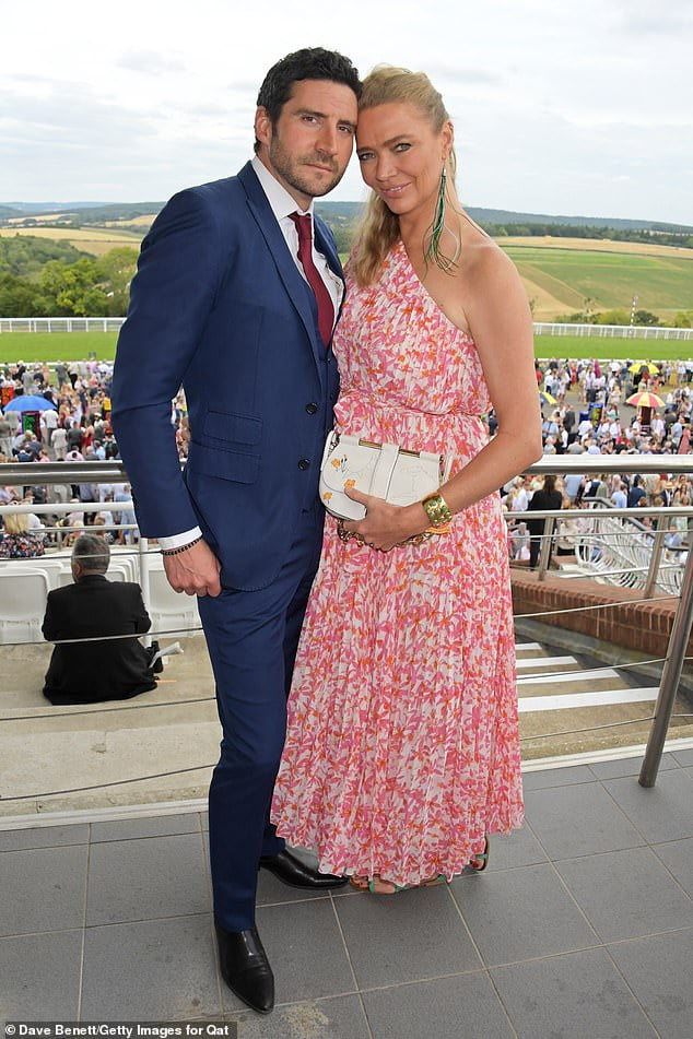 Jodie Kidd cosies up to fiancé Joseph Bates at lavish Goodwood Festival