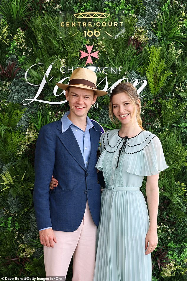 Thomas Brodie-Sangster is joined by girlfriend Talulah Riley as they ...