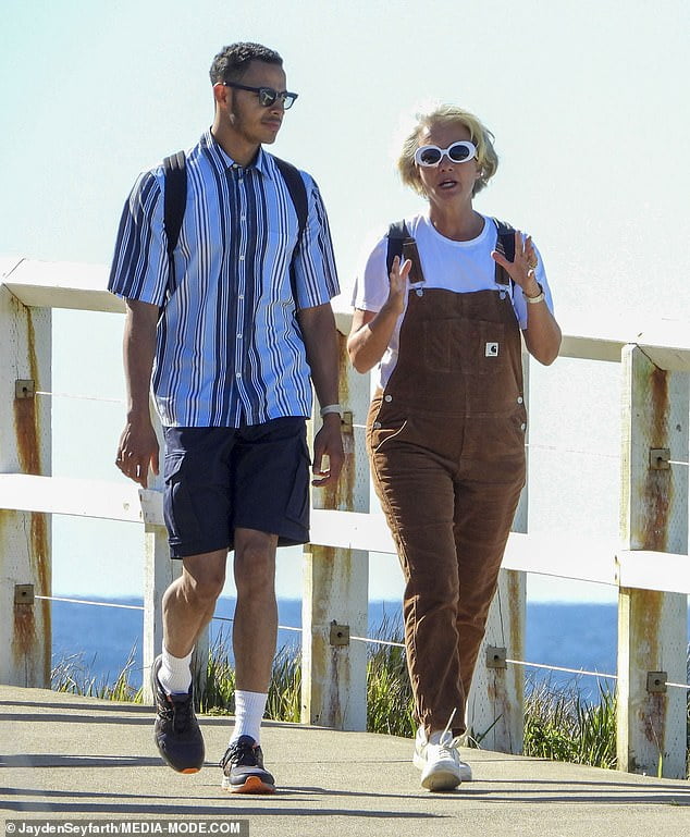 Emma Thompson enjoys a coastal walk in Sydney with Daryl McCormack
