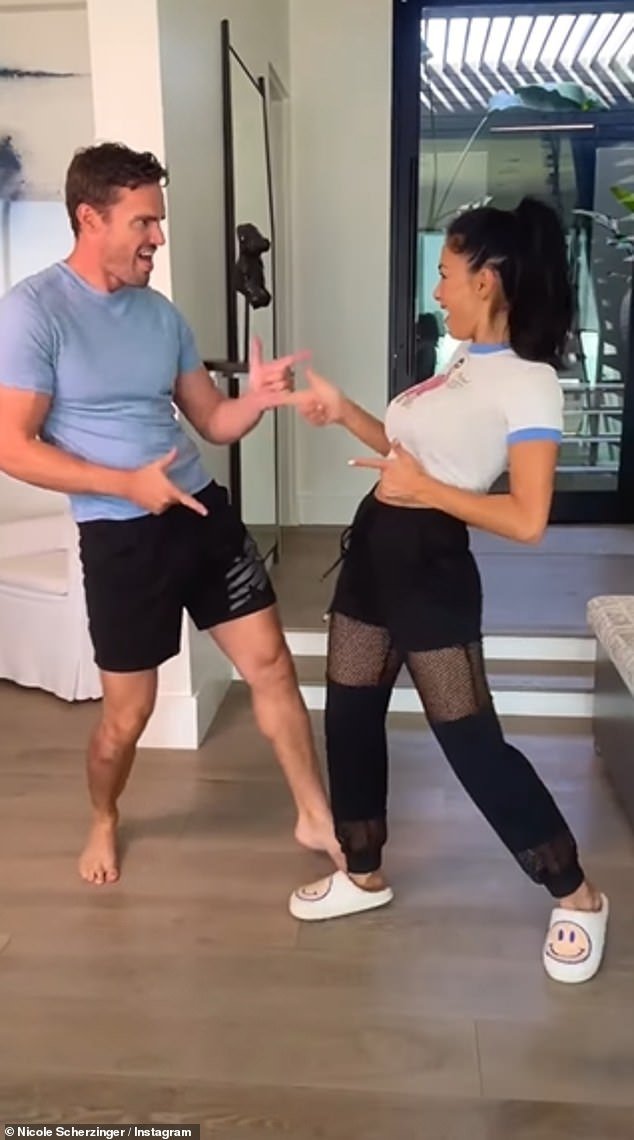 Nicole Scherzinger shows off her perfect dance moves with Thom Evans ...