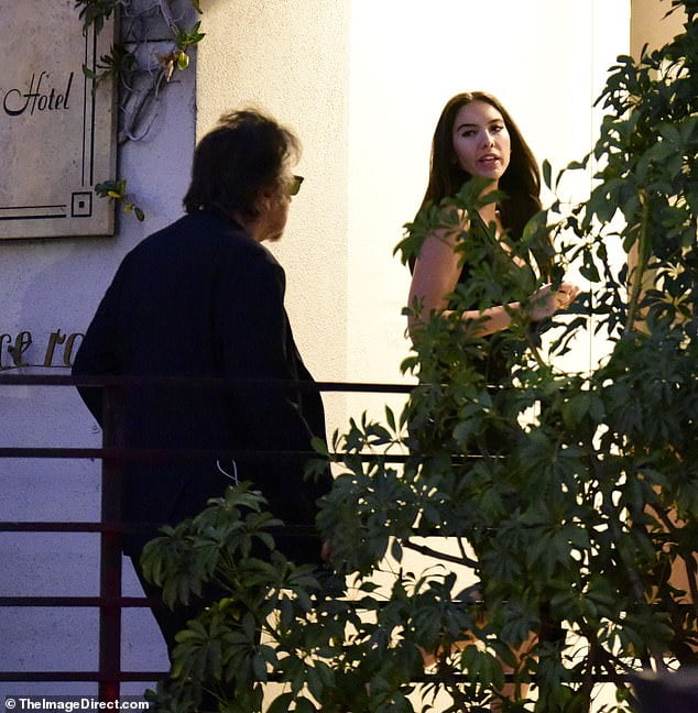 Al Pacino, 82, and girlfriend Noor Alfallah, 28, enjoy a dinner date at