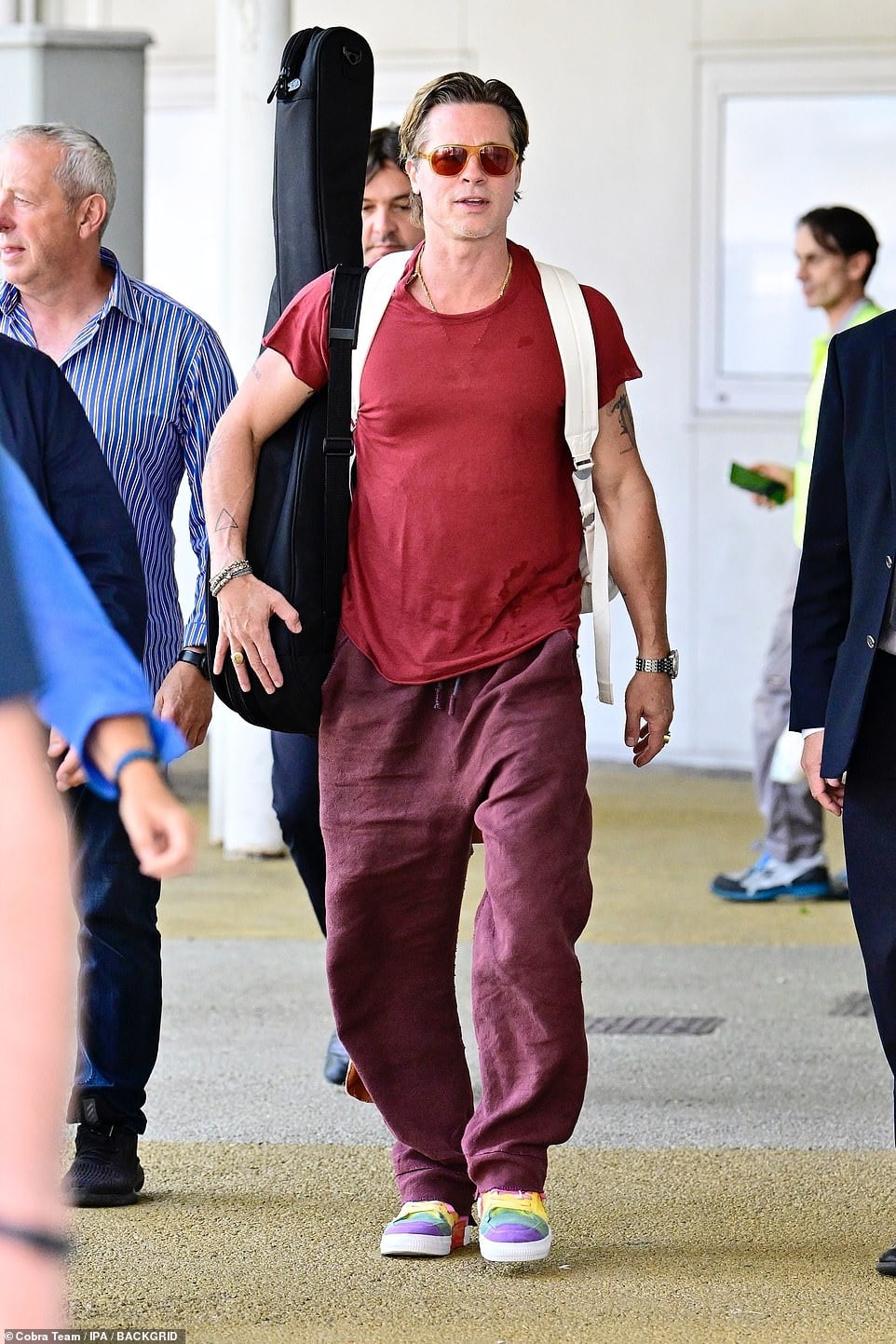 Brad Pitt is seen in Venice after Angelina Jolie's former company files