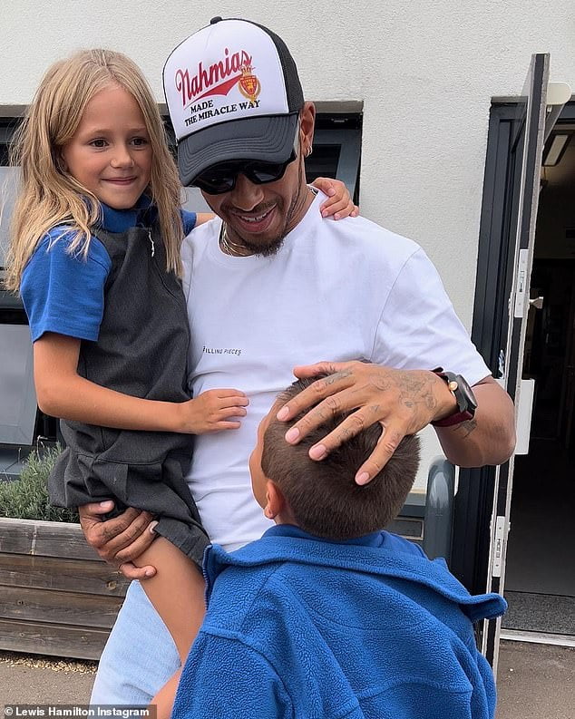 Lewis Hamilton shares sweet snaps cuddling up to his niece and nephew ...