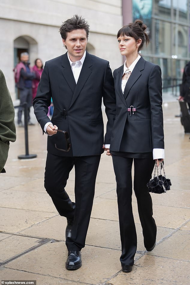 Brooklyn Beckham And Wife Nicola Peltz Match In Black Suits For ...