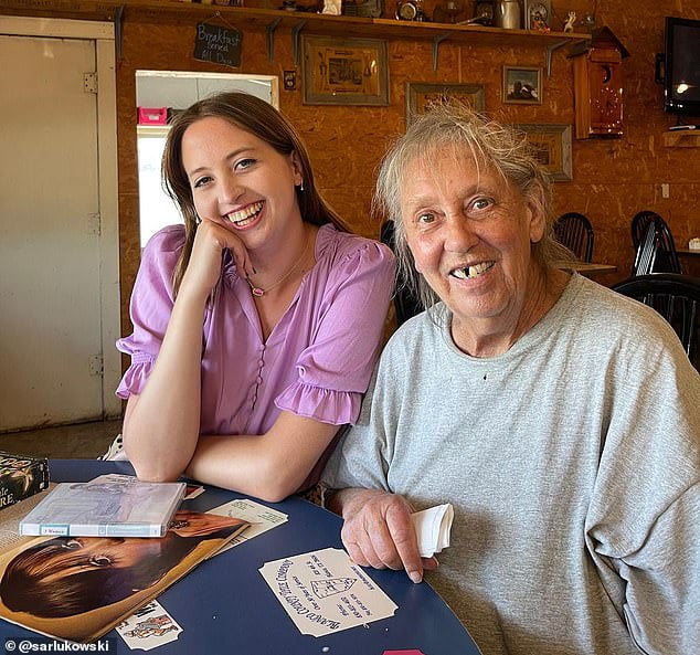 Reclusive star Shelley Duvall, 73, poses in rare snap with a fan