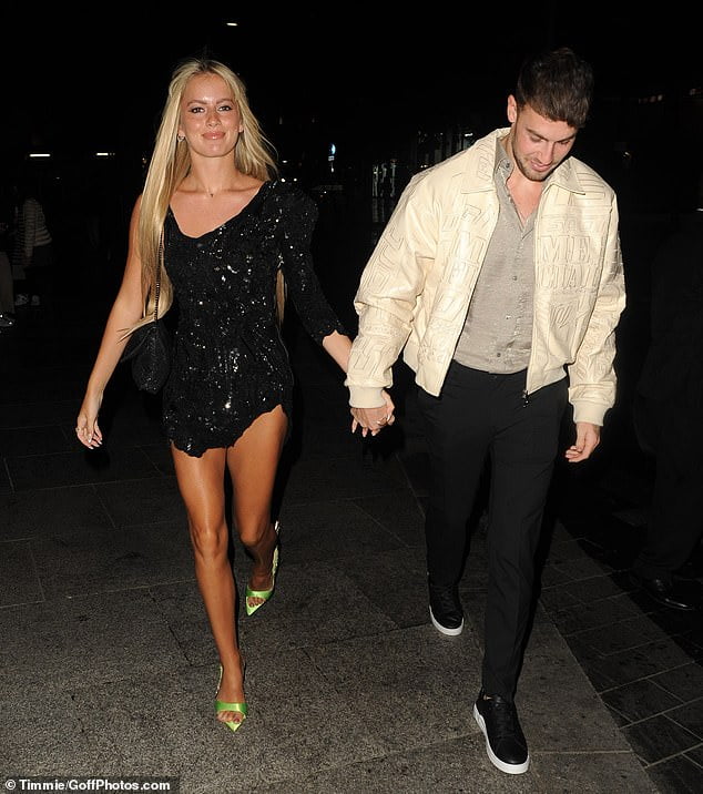Love Island's Tasha Ghouri puts on a leggy display in a sparkly black