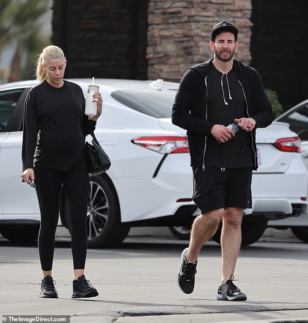 Pregnant Heather Rae Young and her husband Tarek El Moussa hit the gym ...