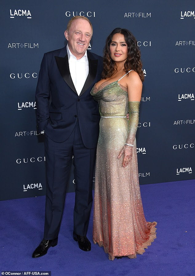 Salma Hayek and husband François-Henri Pinault at the 2022 LACMA Art