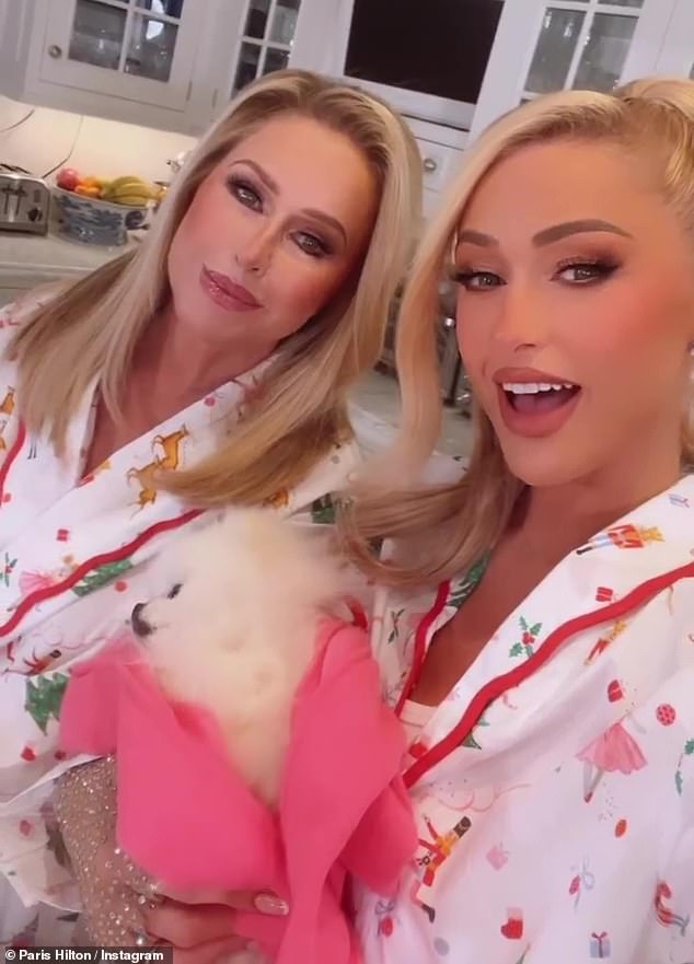 Paris Hilton shows off mother Kathy Hilton’s holiday decorations