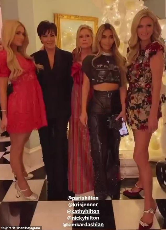 Paris Hilton spins tunes for Kris Jenner and Kim Kardashian at her ...