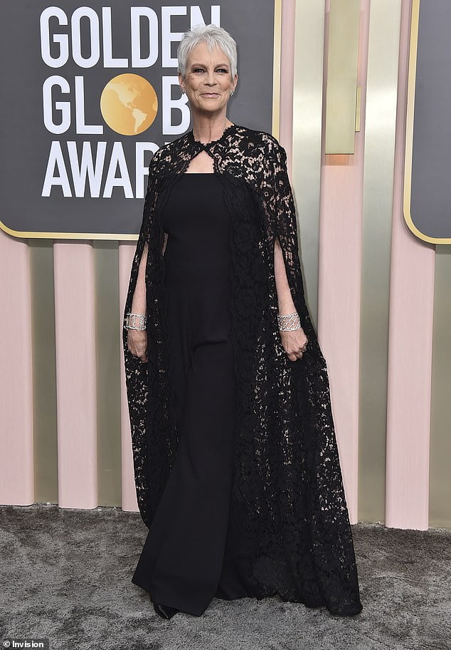 Golden Globes 2023: Jamie Lee Curtis wows in gothic gown with dramatic ...