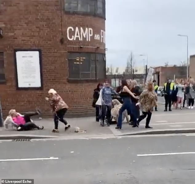 Shocking Moment Women Fight On The Street Outside Liverpool Nightclub In Mothers Day Brawl