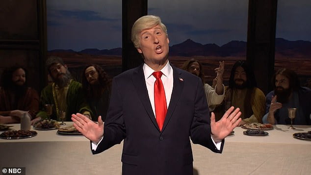 'Donald Trump' likens himself to Jesus at Last Supper in SNL skit ...