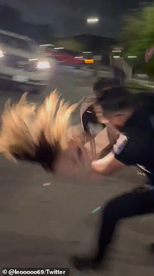 Wild Moment Nightclub Bouncer BODYSLAMS Woman To The Ground During Chaotic Brawl In San Antonio