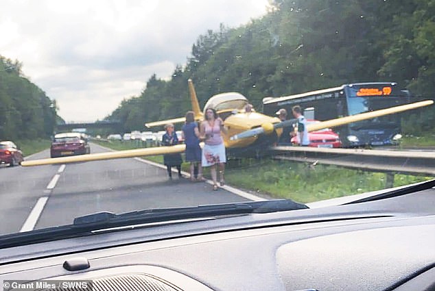 Plane Makes Emergency Landing On Road Rush Hour Traffic Chaos After