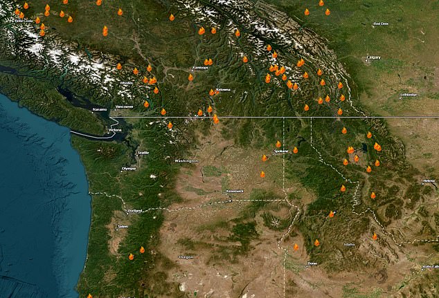 Whole of Washington State is under inferno alert as wildfires continue ...