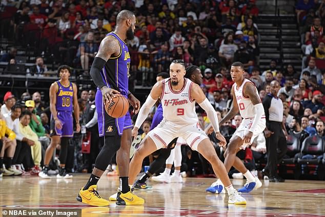 LeBron James And Dillon Brooks Share Staredown In Rockets' Win Over ...